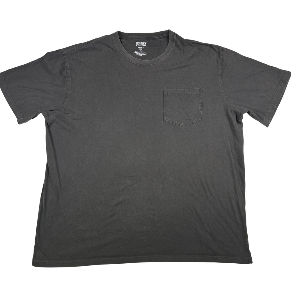 Duluth Trading Co Shirt Mens 3XL Longtail T Pocket Crewneck Gray Casual Work